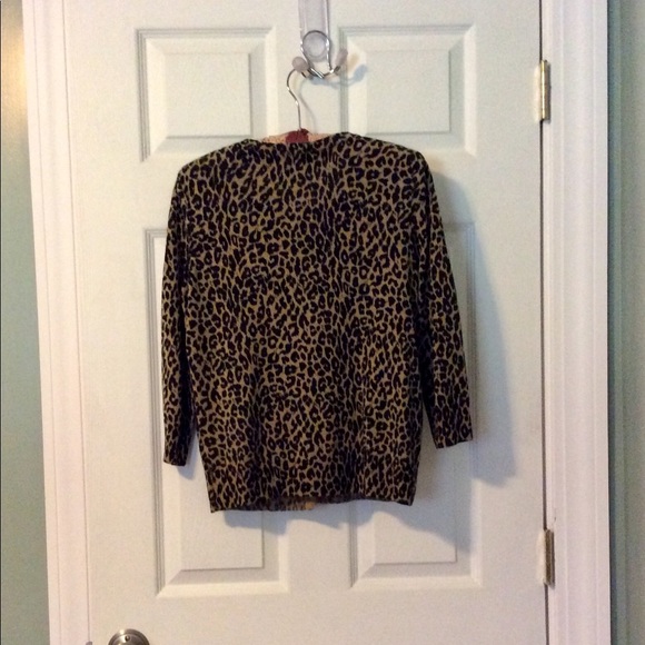 Leopard print merino wool sweater. Size MP. - Picture 2 of 5